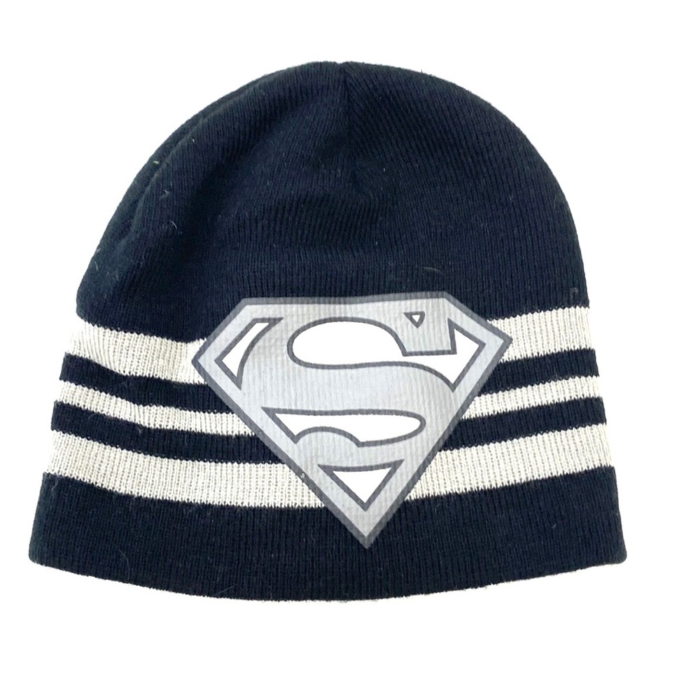 DC Comics Youth Black/Grey Superman Beanie